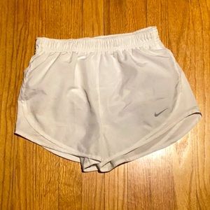 White Nike shorts